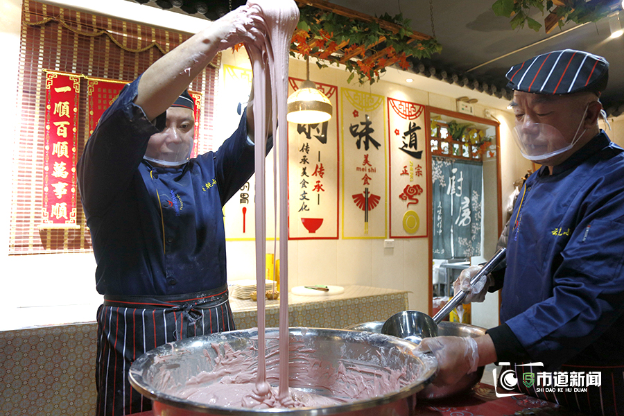 晋源猪血灌肠 非遗美食凛冽飘香